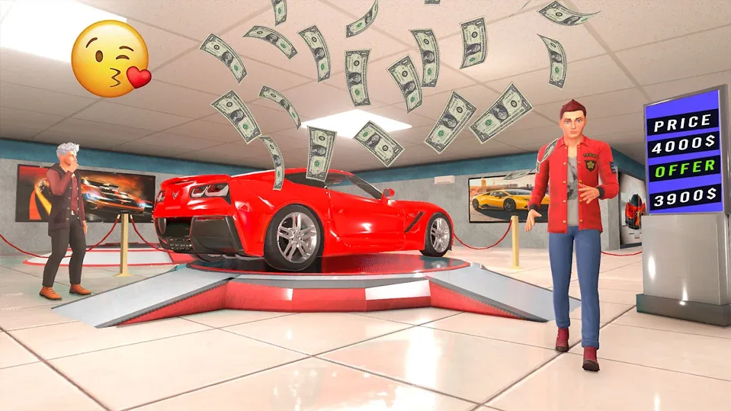 Car Dealer Tycoon Auto Shop 3D — Много денег — скриншот 1