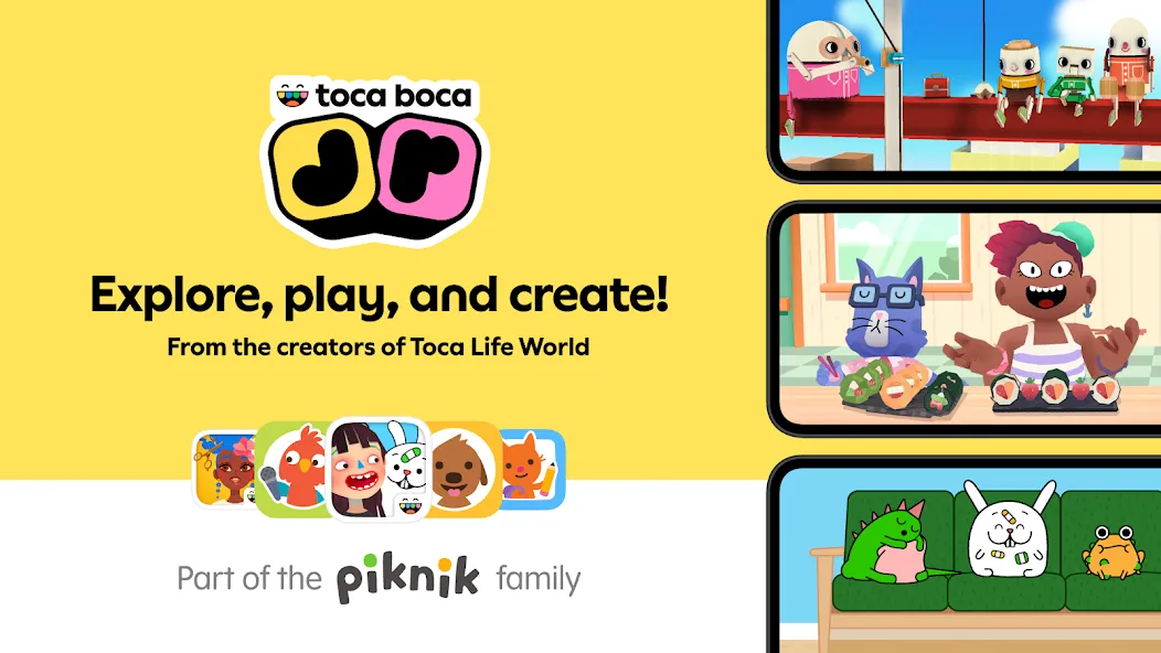 Взломанная Toca Boca Jr на Андроид — Все открыто — скриншот 1