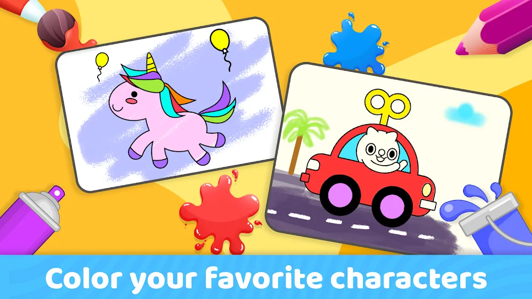 Toddler Coloring Book For Kids MOD APK — Все разблокировано — скриншот 2