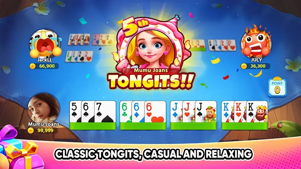 Tongits Go - Mines Slots Pusoy MOD — Бесконечные деньги и золото на Андроид — скриншот 1