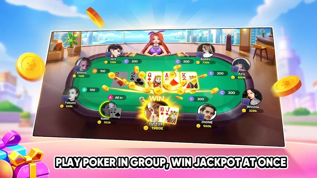 Tongits Go - Mines Slots Pusoy MOD — Бесконечные деньги и золото на Андроид — скриншот 4