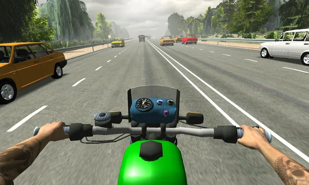 Скачать Russian Moto Traffic Rider 3D — Много денег — скриншот 3