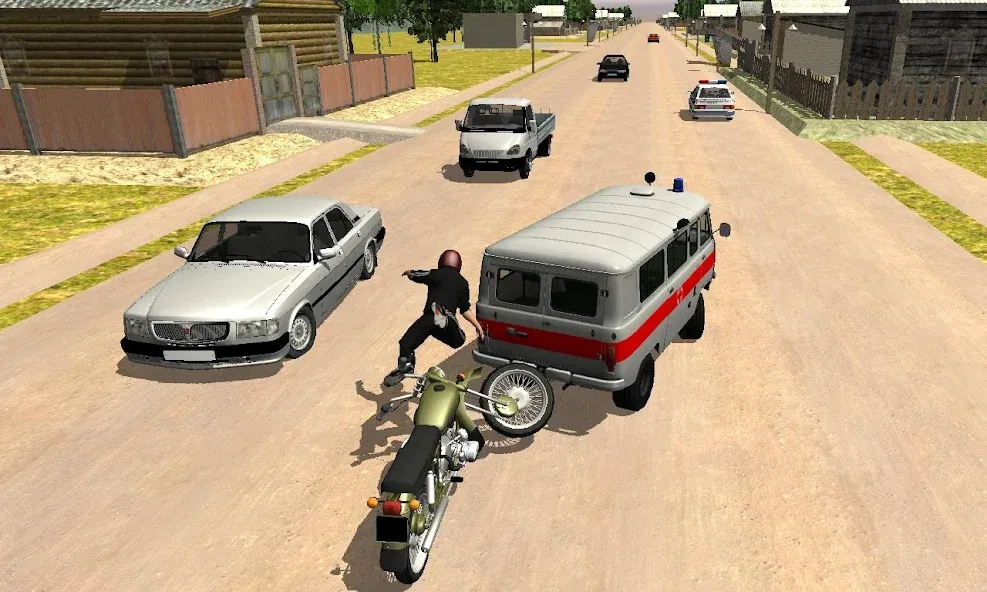 Скачать Russian Moto Traffic Rider 3D — Много денег — скриншот 4