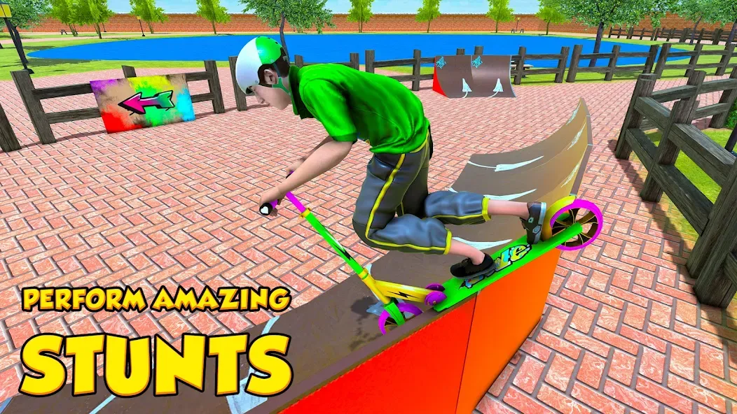 Скачать BMX Air Skate Scooter Tricks на Android — Много денег и всё разблокировано — скриншот 3