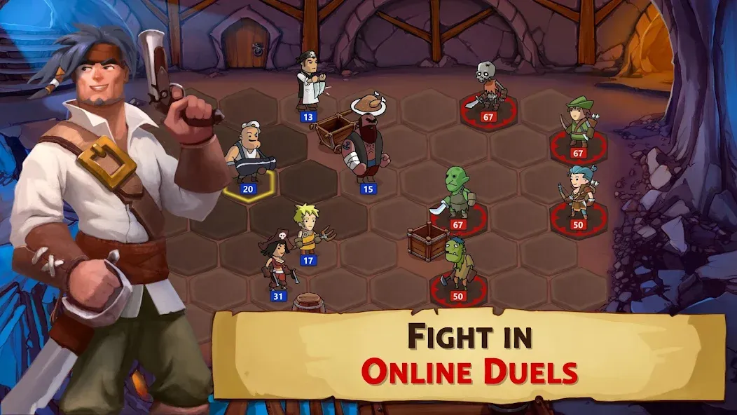 Braveland Heroes MOD APK на Android — Мод меню много денег и кристаллов — скриншот 4