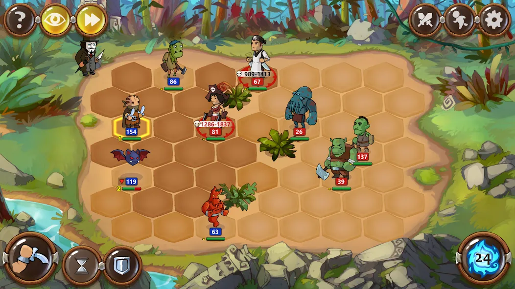 Braveland Heroes MOD APK на Android — Мод меню много денег и кристаллов — скриншот 5