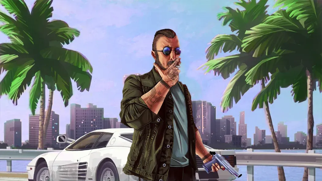 Скачать City Grand Gangster Crime с модом — Много денег — скриншот 4