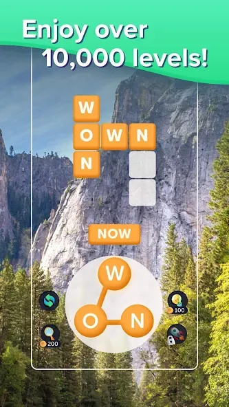 Puzzlescapes Word Search Games Mod APK Бесплатные подсказки — Скачать на Андроид — скриншот 1