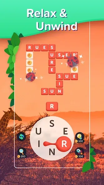 Puzzlescapes Word Search Games Mod APK Бесплатные подсказки — Скачать на Андроид — скриншот 2