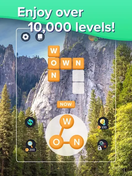 Puzzlescapes Word Search Games Mod APK Бесплатные подсказки — Скачать на Андроид — скриншот 5