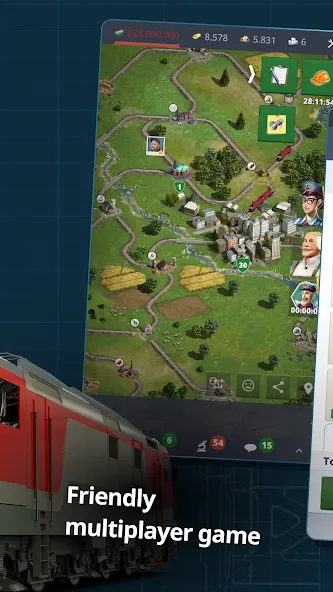 Rail Nation - Railroad Tycoon Mod APK Много денег и золота — Скачать на Андроид — скриншот 3