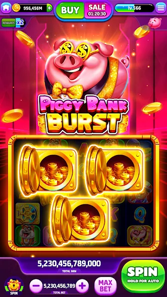 Скачать Spin To Rich - Vegas Slots — Модификация Много денег — скриншот 1