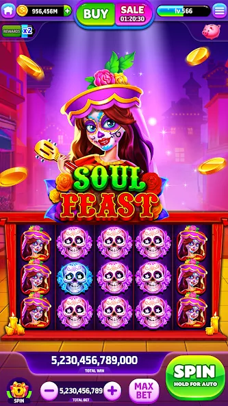 Скачать Spin To Rich - Vegas Slots — Модификация Много денег — скриншот 2