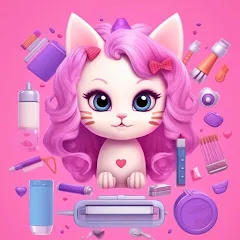 Скачать Idle Cat Makeover: Hair Salon на Android — Много денег
