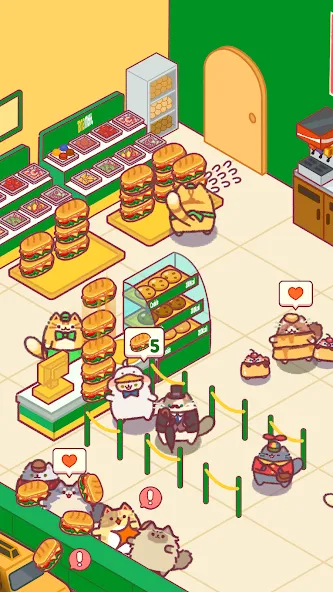 Скачать Cat Snack Bar: Cute Food Games — Много денег и без рекламы — скриншот 2