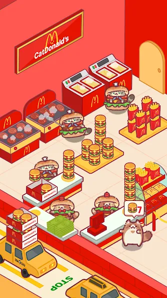 Скачать Cat Snack Bar: Cute Food Games — Много денег и без рекламы — скриншот 4