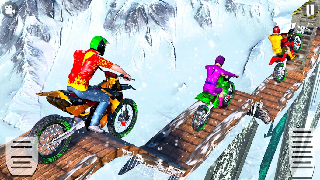 Snow Tricky Bike Stunt Race 3D — Взломанная версия (Много денег) — скриншот 4 Snow Tricky Bike Stunt Race 3D — Взломанная версия (Много денег) — скриншот 4