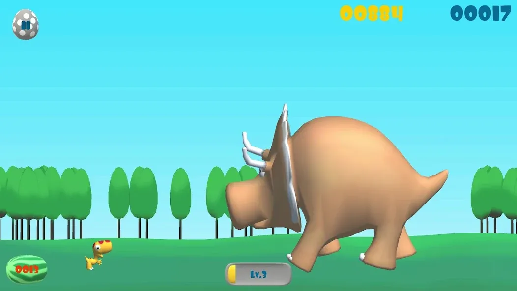 Скачать взломанную Dinosaur Run — Много денег — скриншот 3