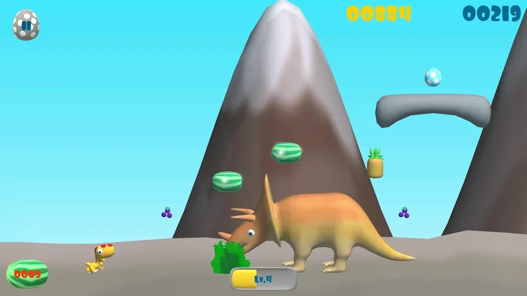 Скачать взломанную Dinosaur Run — Много денег — скриншот 4