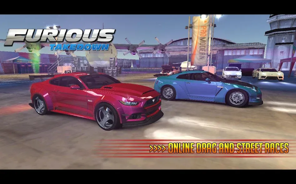 Скачать взломанную Furious: Takedown Racing — Много денег — скриншот 2 Скачать взломанную Furious: Takedown Racing — Много денег — скриншот 2