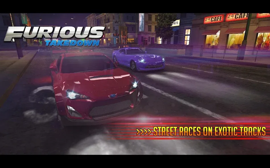 Скачать взломанную Furious: Takedown Racing — Много денег — скриншот 5