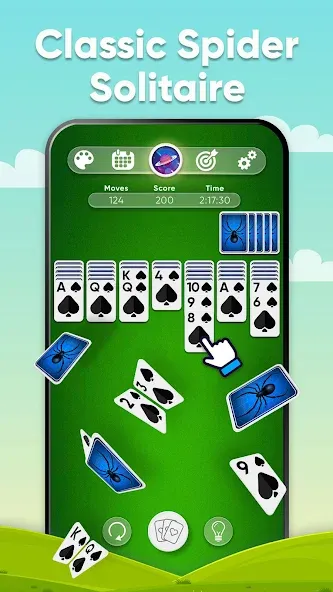 Скачать Spider Solitaire с модом — Все темы разблокированы — скриншот 1 Скачать Spider Solitaire с модом — Все темы разблокированы — скриншот 1