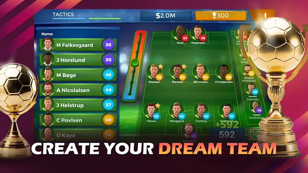 Pro 11 - Soccer Manager Game MOD — Много денег на Андроид — скриншот 1