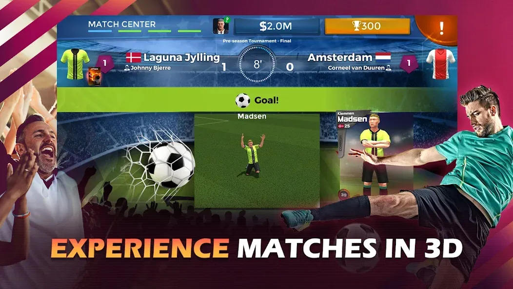 Pro 11 - Soccer Manager Game MOD — Много денег на Андроид — скриншот 2
