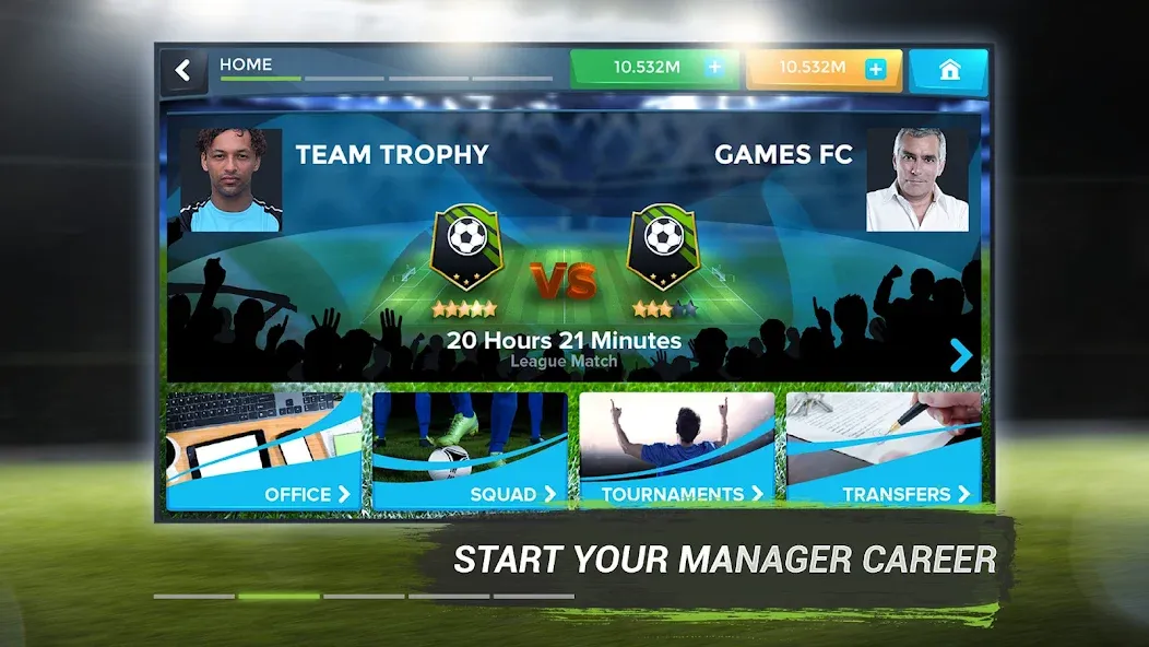 Скачать FMU - Football Manager Game на Android — Мод меню (все разблокировано) — скриншот 2