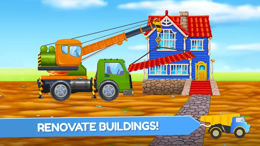 Скачать Build a House: Building Trucks (Мод: Много денег и всё открыто) на Андроид — скриншот 2