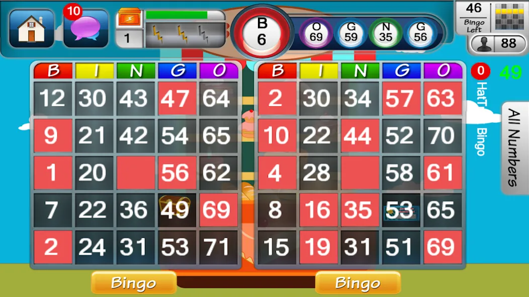 Взломанная Bingo Game на Андроид — Много денег — скриншот 1