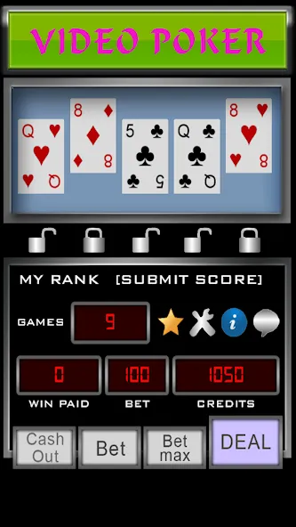 Video Poker MOD APK на Android — Много денег и без рекламы — скриншот 2