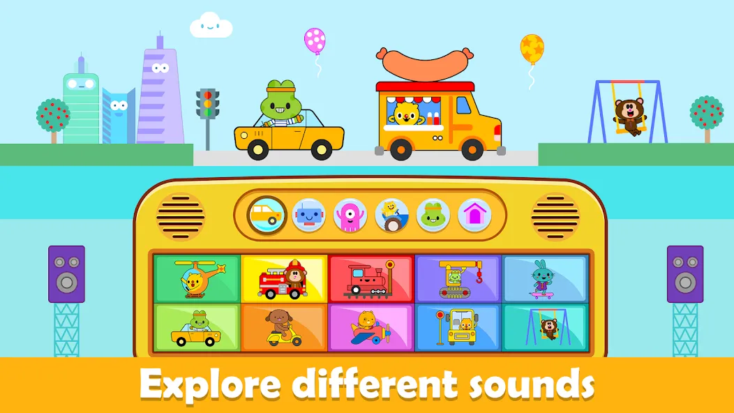 Baby Piano Kids Music Games (Мод Все песни открыты) — скриншот 2
