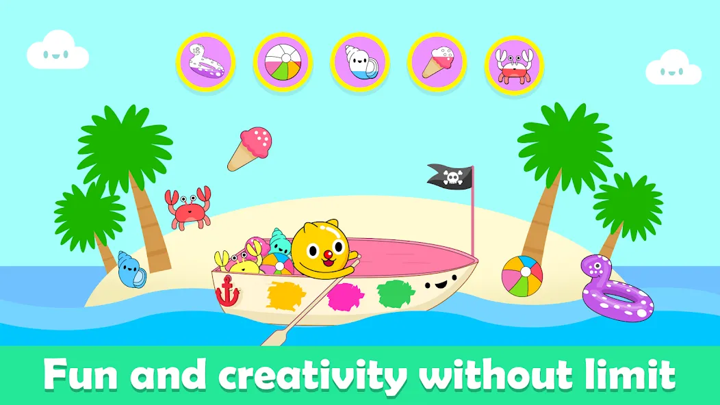 Baby Piano Kids Music Games (Мод Все песни открыты) — скриншот 4