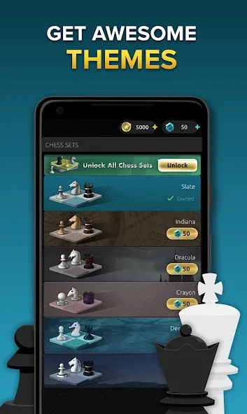 Chess Stars Multiplayer Online — Все шахматные фигурки открыты — скриншот 4