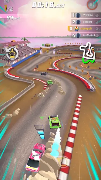 Rally Clash - Car Racing Game — Мод: Много денег — скриншот 1