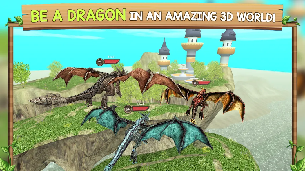 Скачать Dragon Sim Online: Be A Dragon (Мод: Много денег) на Андроид — скриншот 1