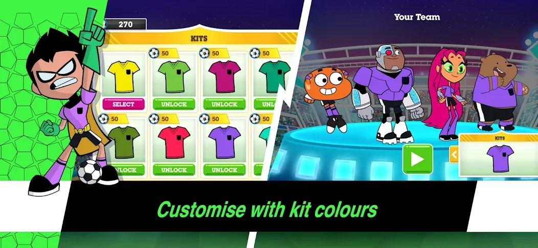 Toon Cup - Football Game на Андроид — Мод Много денег и всё открыто — скриншот 4
