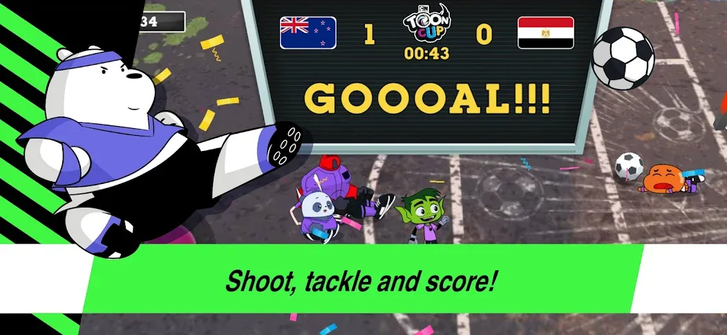 Toon Cup - Football Game на Андроид — Мод Много денег и всё открыто — скриншот 5