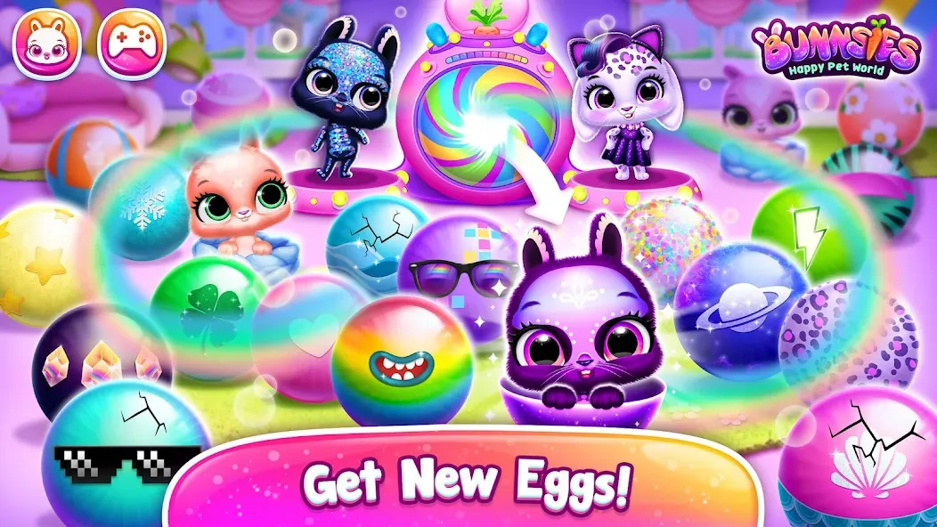 Bunnsies - Happy Pet World на Андроид — Много денег — скриншот 2