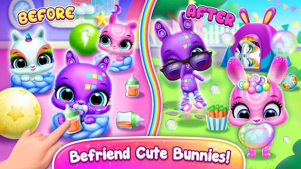 Bunnsies - Happy Pet World на Андроид — Много денег — скриншот 5