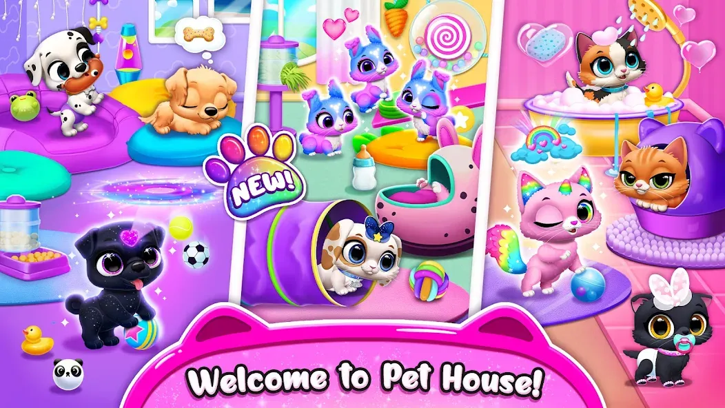 Скачать взломанную Floof - My Pet House — Много денег и без рекламы — скриншот 4 Скачать взломанную Floof - My Pet House — Много денег и без рекламы — скриншот 4
