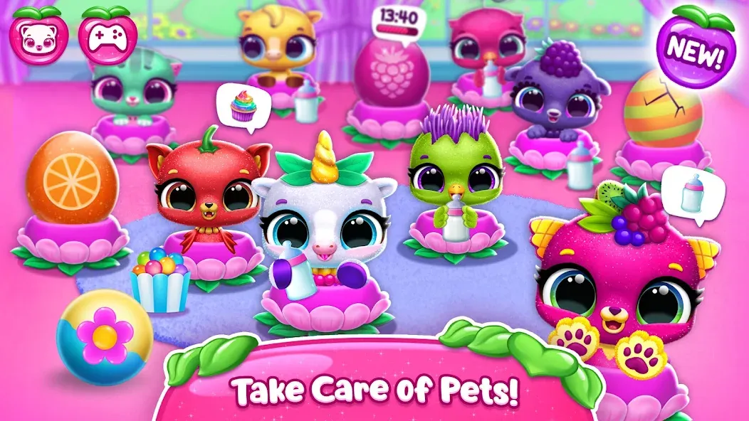 Fruitsies - Pet Friends MOD APK на Android — Много денег — скриншот 4