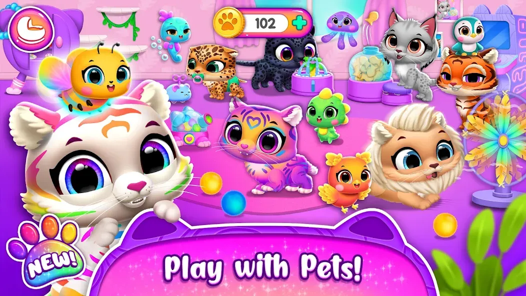 Скачать Jungle Floof - Island Pet Care (Мод: Много денег) на Андроид — скриншот 2