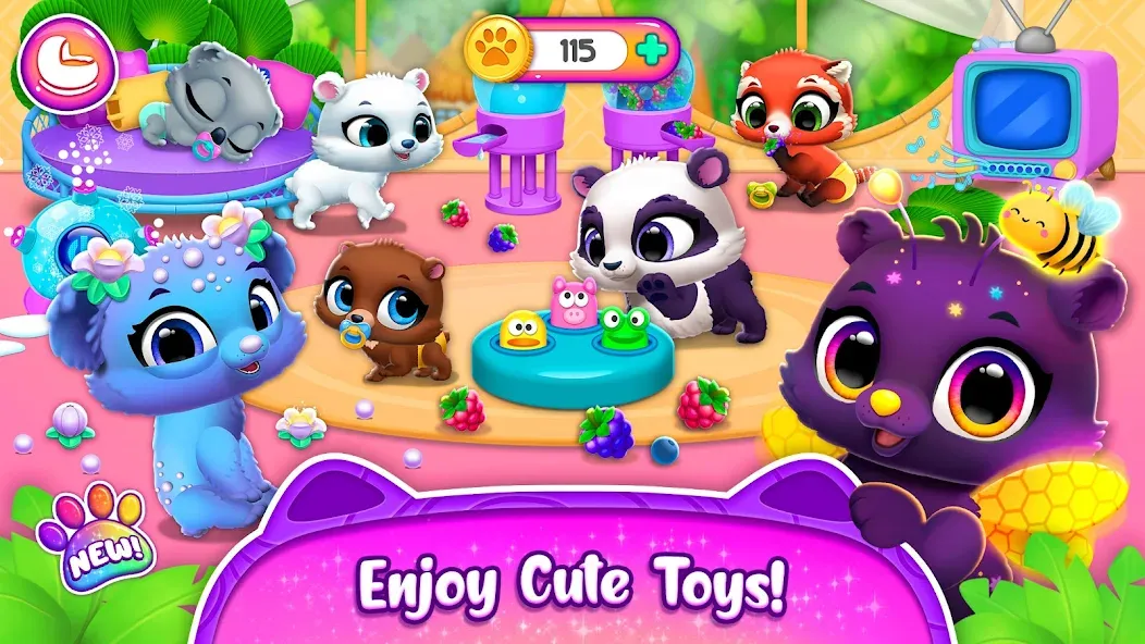 Скачать Jungle Floof - Island Pet Care (Мод: Много денег) на Андроид — скриншот 3