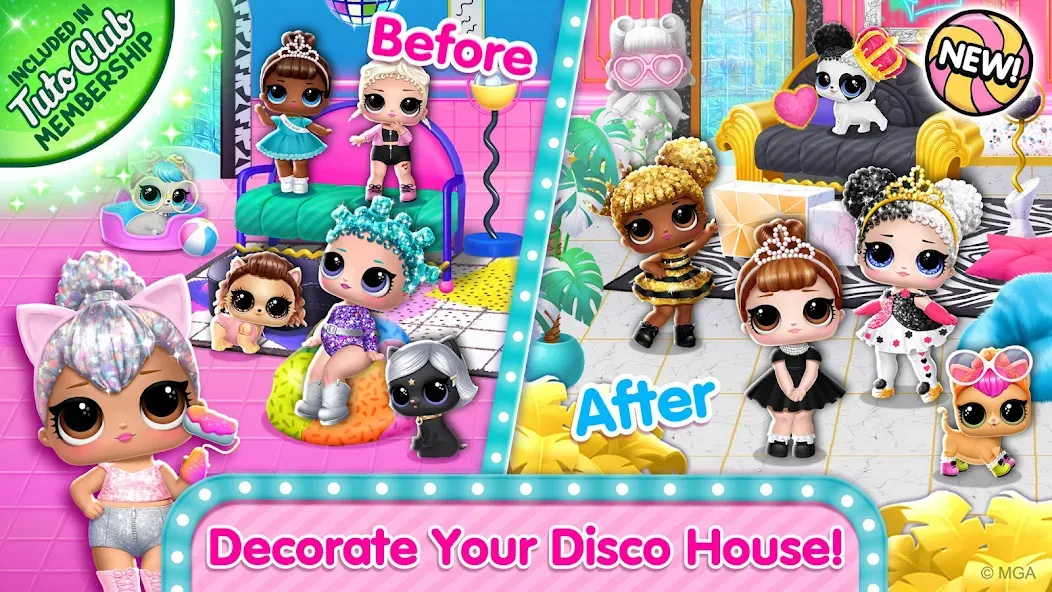 L.O.L. Surprise! Disco House MOD APK на Android — Много денег — скриншот 1 L.O.L. Surprise! Disco House MOD APK на Android — Много денег — скриншот 1