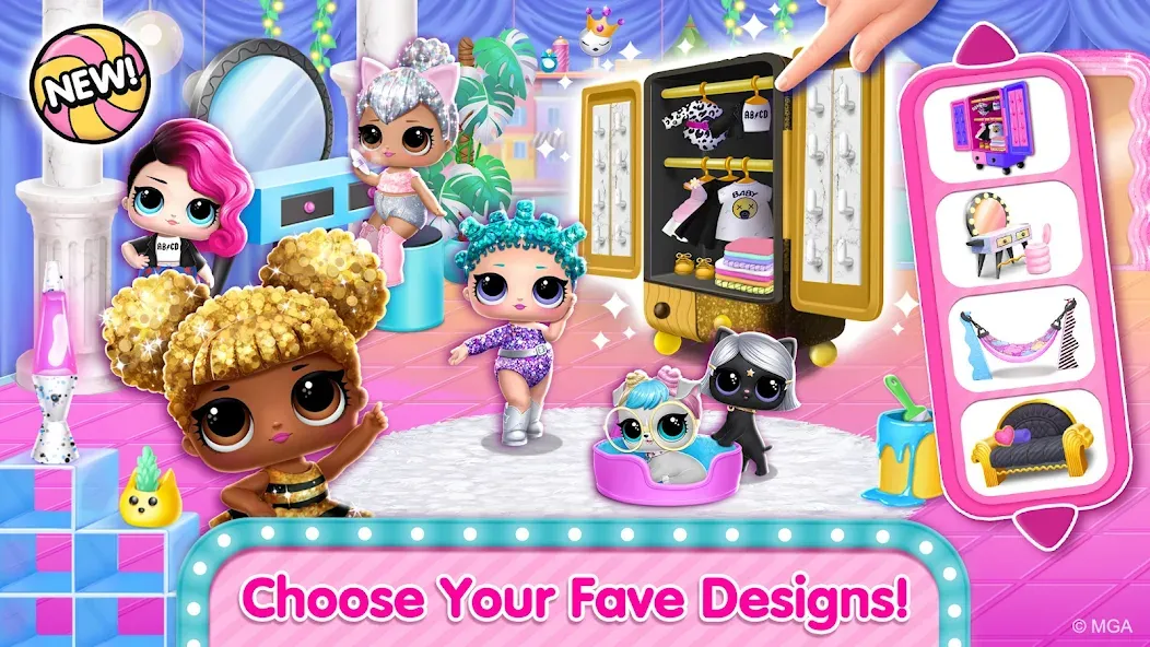 L.O.L. Surprise! Disco House MOD APK на Android — Много денег — скриншот 4 L.O.L. Surprise! Disco House MOD APK на Android — Много денег — скриншот 4