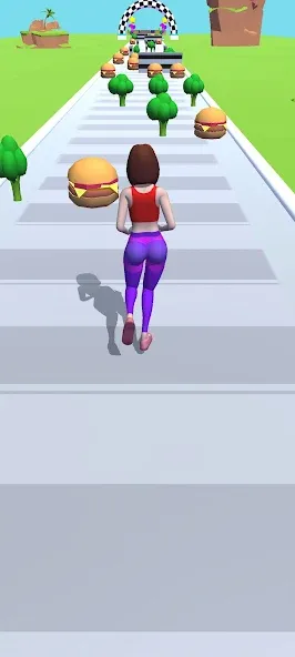 Взломанная Twerk Race 3D: Belly Body Run на Андроид — Много денег и без рекламы — скриншот 1