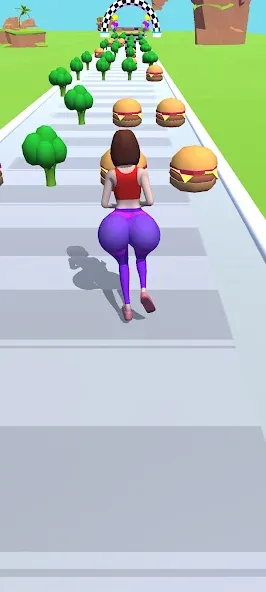 Взломанная Twerk Race 3D: Belly Body Run на Андроид — Много денег и без рекламы — скриншот 2
