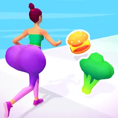 Взломанная Twerk Race 3D: Belly Body Run на Андроид — Много денег и без рекламы